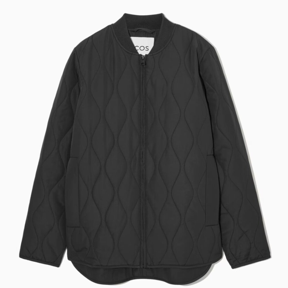 COS Quilted Liner Jacket Black XS